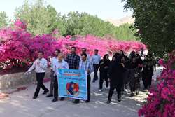 برگزاری پیاده‌روی کارکنان حوزه سلامت، داوطلبان و سفیران سلامت فراشبند در پارک کوهستانی به مناسبت هفته سلامت
