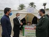 برپایی ایستگاه سلامت و توزیع رایگان ماسک در فراشبند
