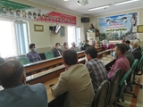 دیدار رییس و کارکنان شبکه فراشبند با فرمانده سپاه شهرستان به مناسبت روز پاسدار
