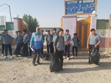 به مناسبت هفته سلامت انجام شد؛ پاک‌سازی اطراف مدرسه روستای دولت‌آباد با مشارکت دانش‌آموزان