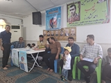 برپایی ایستگاه غربالگری فشار خون در مصلای نماز جمعه فراشبند به مناسبت هفته سلامت